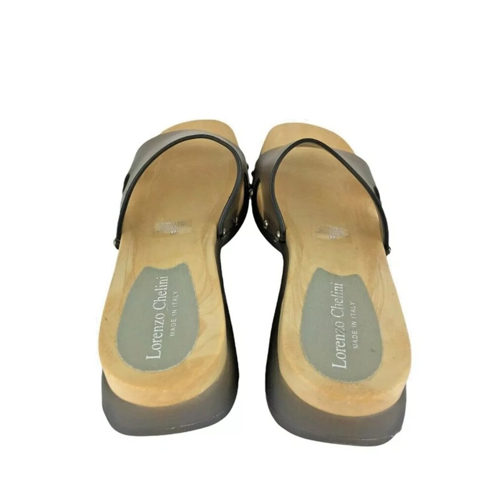 Lorenzo Chelini Womens T33338-A Brown Clear Strap Comfort Slide Sandal Size US 8 - Picture 6 of 10